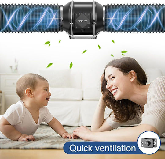 Ventilatoare Industriale 150 Mm Aer Exhaust Fan Controler Viteze Reglabil 683 M³/h 2800 Rpm 55 W 32 Db Material ABS Ventilatie de Încălzire Răcire Boosters Corturi de Crescere Hidroponice Ventilație de Exhaust