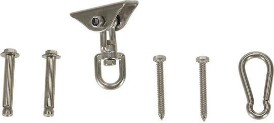 Hammock Swing Mounting Set – Ceiling Support 196 Cm Rope 360° Rotation 300 Kg