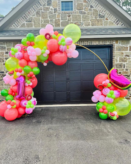Arc de Baloane 2.4 M x 2.7 M Suport Metal Bază Pătrat 2 Sacose Greutate Accesorii pentru Balene Banda pentru Baloane Accesorii pentru Petreceri Decoratiuni