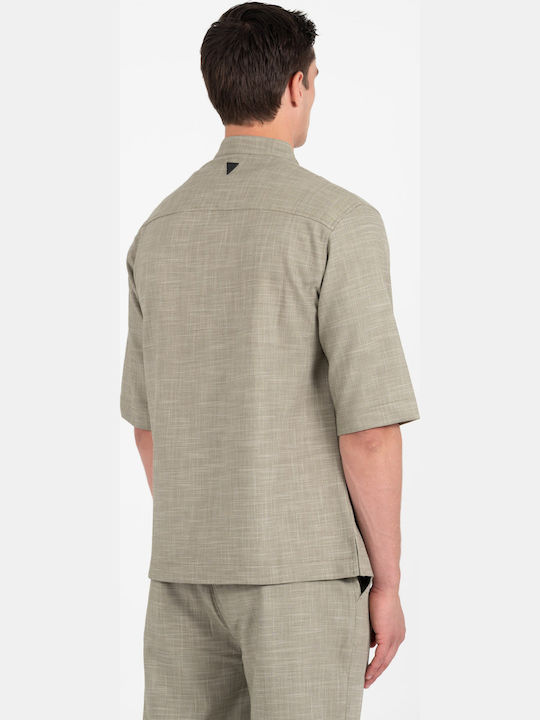 Langärmeliges Overshirt Olive