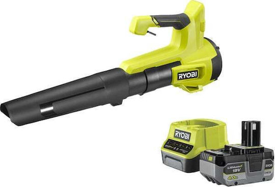 Ryobi Handheld Leaf Blower 18V with 1 Battery 4Ah and Volume Control with Maximum Air Speed 160km/h