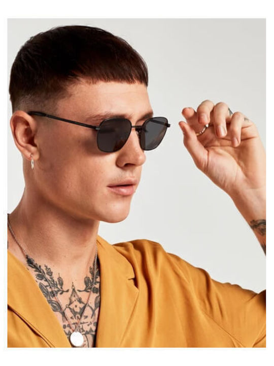 Hawkers Signal Unisex Γυαλιά Ηλίου με Μαύρο Μεταλλικό Σκελετό και Μαύρο Φακό HSIG20BBM0