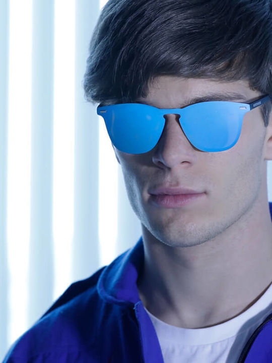 Northweek Wall Phantom Unisex Γυαλιά Ηλίου με Μπλε Κοκκάλινο Σκελετό και Μπλε Polarized Καθρέφτη Φακό