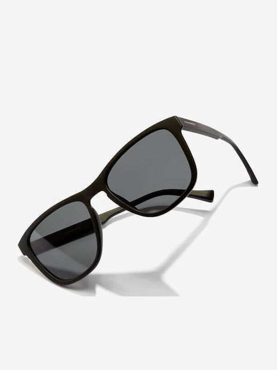 Hawkers Zhanna Unisex Sunglasses with Black Plastic Frame and Gray Polarized Lens HZHA22BBTP