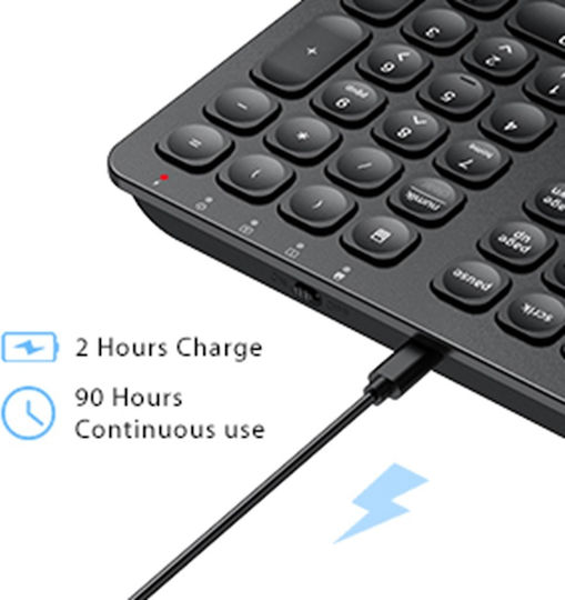 iClever E03-0131A-92 Ασύρματο Πληκτρολόγιο Αγγλικό US