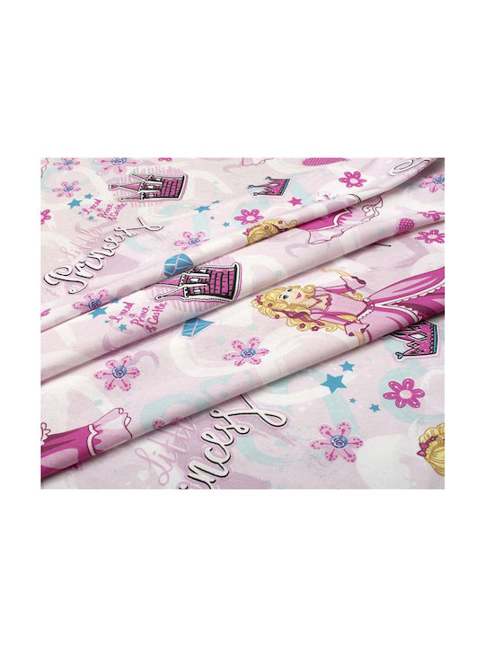 Dimcol Princess 390 Kids Duvet Cover Single Cotton Pink 160x240cm