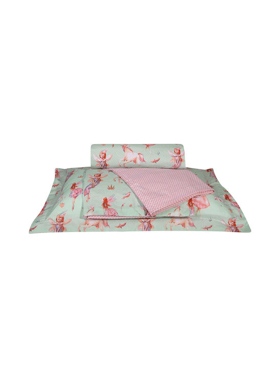 Greenwich Polo Club 8815 Set Kids Duvet Cover Single with Pillowcase Cotton Mint/Pink 160x240cm