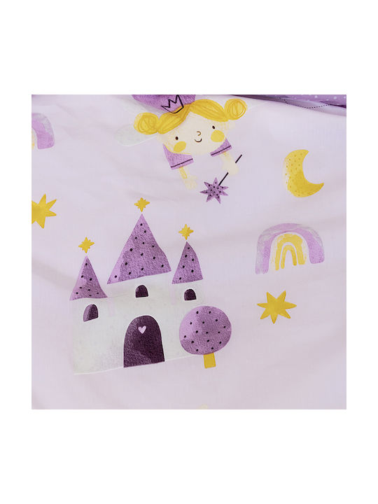 Nima Odette Set Kids Duvet Cover Single with Pillowcase Cotton Yellow 160x240cm