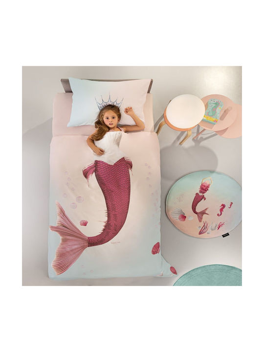 Saint Clair Mermaid Kinderbettbezüge Set Einzel mit Kissenbezug Baumwolle Mermaid 160x225cm