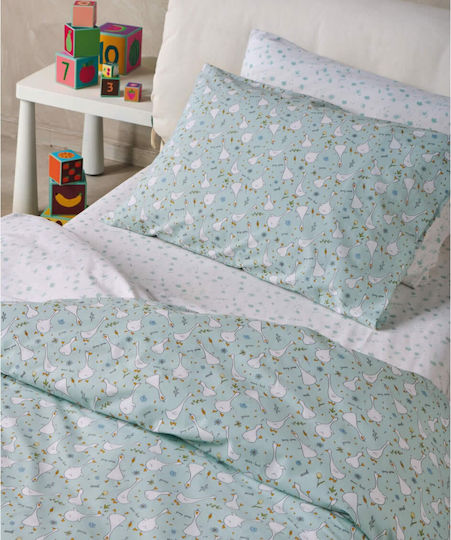 Kentia Mesmer Set Kids Duvet Cover Single with Pillowcase Cotton 165x245cm