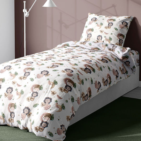 Dimcol Lion Детски Плик за Завивка Единичен Памучен Beige 160x240бр