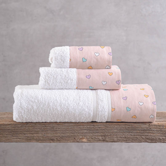 Rythmos Tiny Heart Комплект Детски Плик за Завивка Единичен с Калъфка Памучен Somon 160x250бр