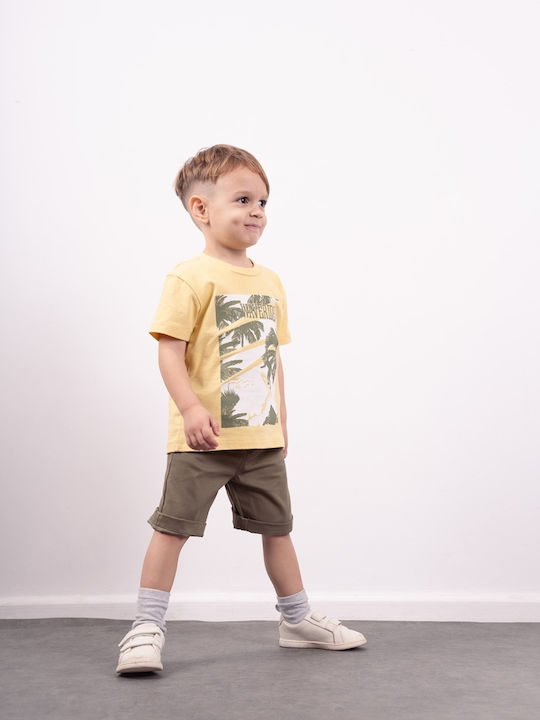 Kids' Set with Shorts Summer 2pcs Yellow