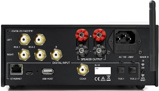 Gold Note IS-10 Integrated Hi-Fi Amplifier Stereo 140W/4Ω 90W/8Ω Black