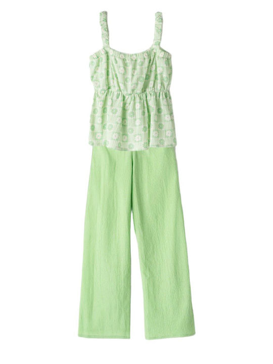 Kids' Set with Pants Summer 2pcs Green Blouse