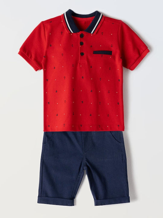 Kids' Set with Shorts Summer 2pcs Red