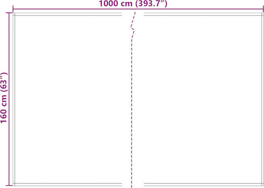 vidaXL Awning fabric Gray 1.6x10m