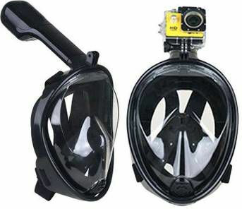 Silicone Full Face Diving Mask Black
