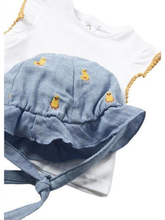 Mayoral Комплект от 3 части Дълги гащеризони Better Cotton Новородено 24-01609-051 Деним Газа