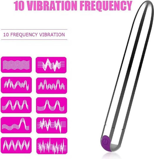 Ophelia's Dream Vibrator Bullet 18cm Argintiu