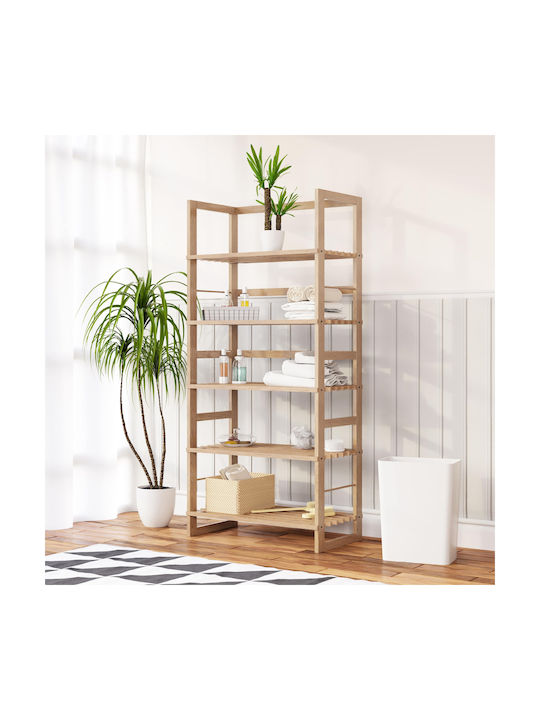 Casaria Rafturi de baie Raft Baie Lemn 136x58x27cm