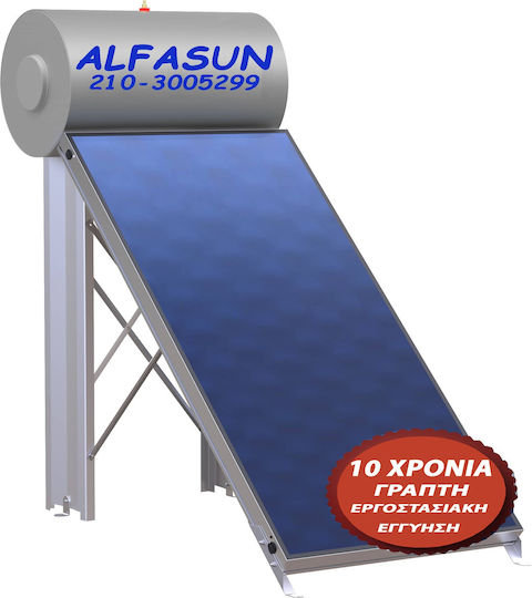 Alfasun Ηλιακός Θερμοσίφωνας 130 λίτρων Glass Διπλής Ενέργειας με 2τ.μ. Συλλέκτη