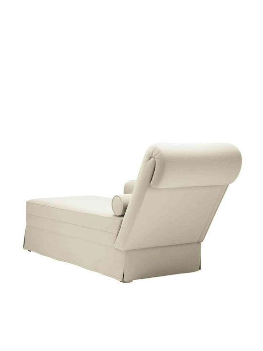Velvet Recliner Beige L145xW56xH70cm