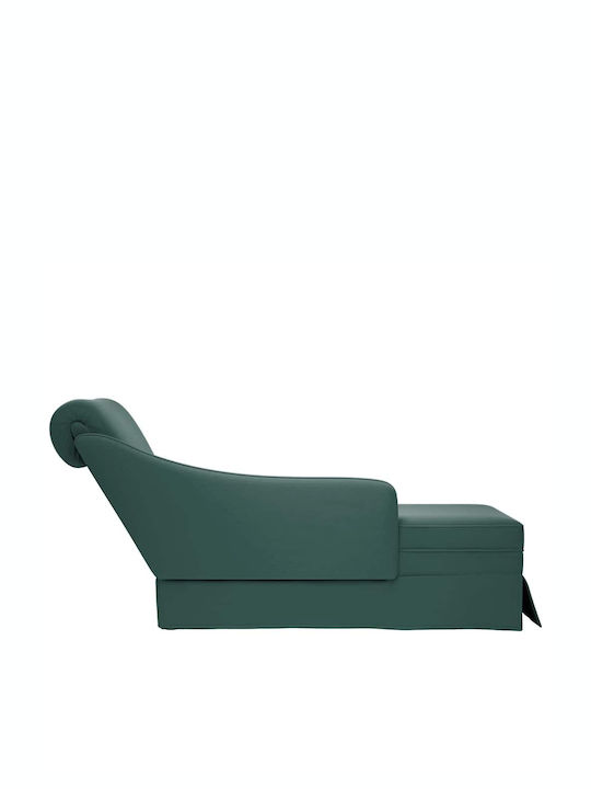 Velvet Recliner Green L145xW56xH70cm