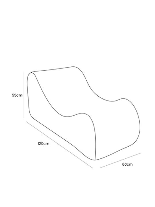 Recliner Tesatura Ecru L120xW60xH55cm