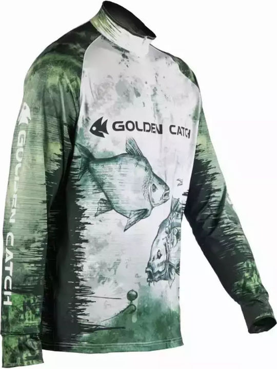 Golden Catch Men's Long Sleeve Sun Protection Shirt Green