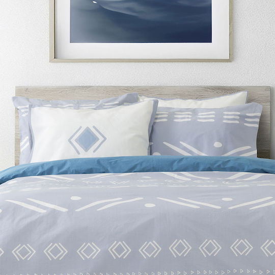 Nima Raiza Cuvertură Single Bumbac Grey, Blue 160x240cm