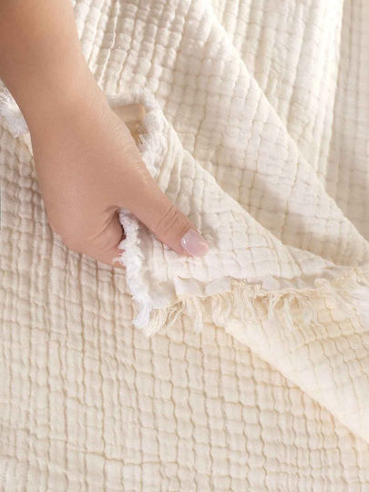 Aigaion Super Soft Tagesdecke Einzelbett White 170x240cm