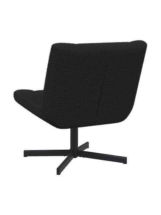 Rotativă Scaun Vizitator în Culoare Negru 63x75x76cm 1buc