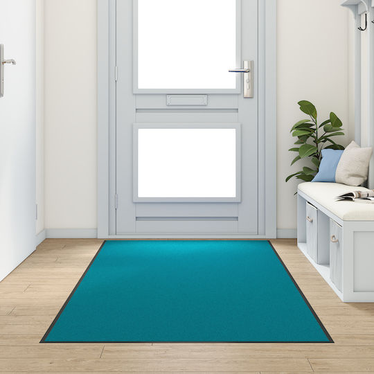 vidaXL Teppich Außenbereich Rechteckig Synthetisch,Polyester/Cotton/Leather Blue
