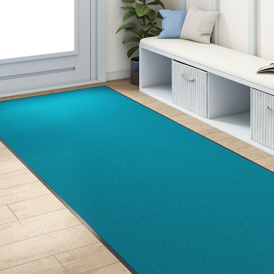 vidaXL Teppich Außenbereich Rechteckig Synthetisch,Polyester/Cotton/Leather Blue