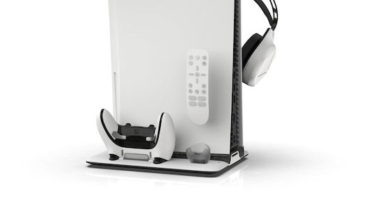 Imp Tech Multi Function Stație de încărcare pentru 2 controllere PS5 / PS5 Slim - PS5 subțire cu iluminare LED Gri