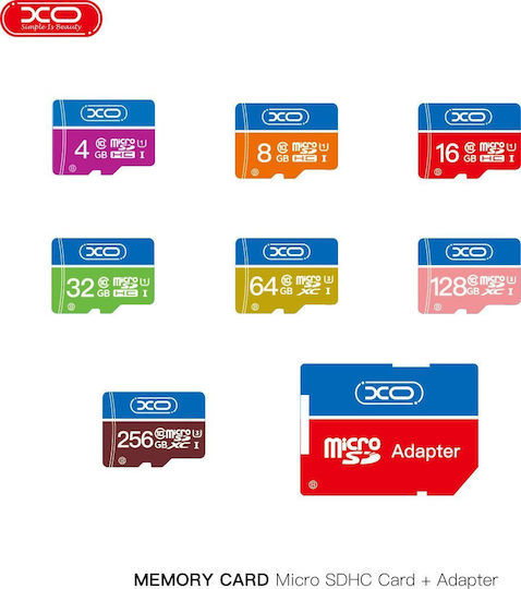 XO microSDHC 128GB Class 10 UHS-I 70MB/s με αντάπτορα