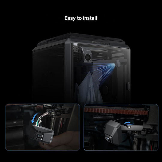3d Printer Camera K1/k1 Max Ai Detection 1080p Hd Timelapse Live View Easy Installation Black