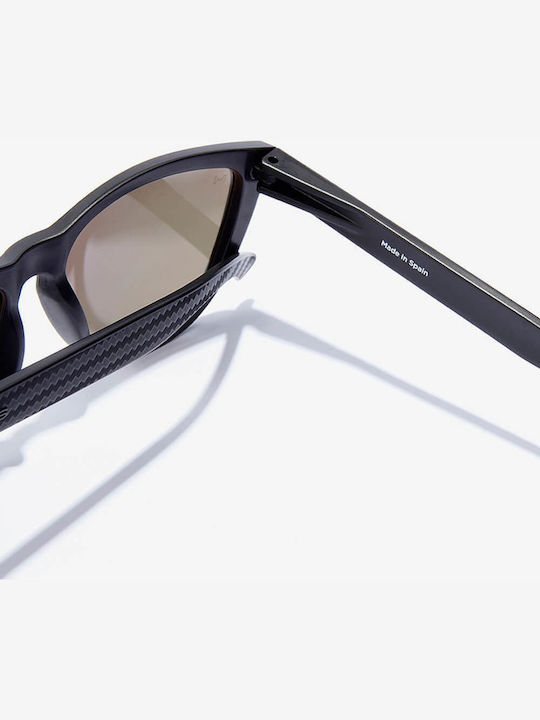 Hawkers One Raw Carbon Fiber Men's Sunglasses with Gray Plastic Frame and Orange Polarized Lens NVA3561044