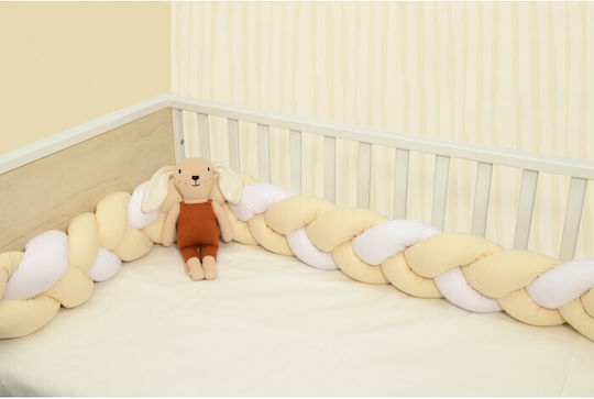 Baby Oliver Πάντα Πλεξούδα Εσωτερική Εκρού-λευκό 20x200cm