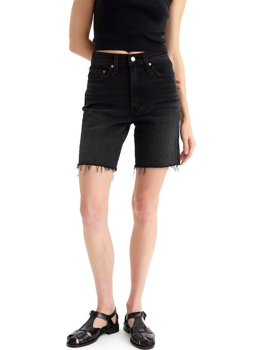 Ribcage Women's Jean High-waisted Shorts Anthracite