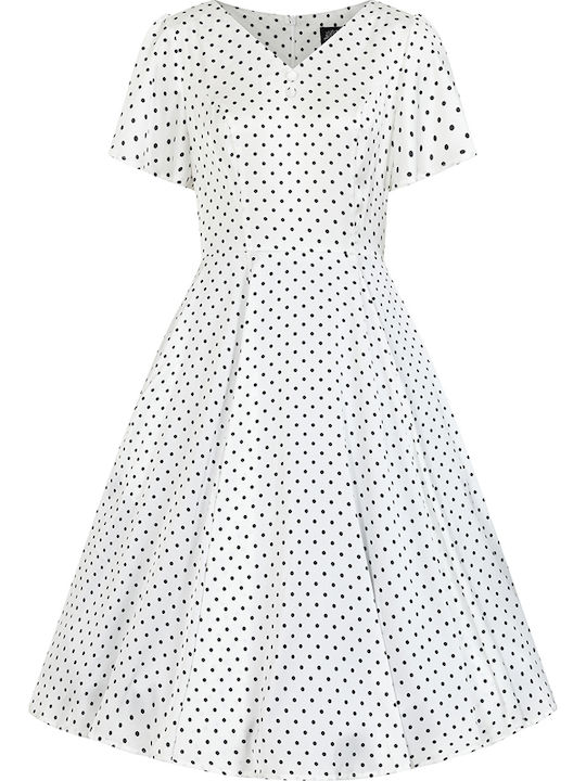 Vintage Summer Midi Dress for Wedding / Christening Satin White