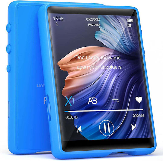 32 Gb MP3 Player Bluetooth 5.0 Ecran Tactil 2.4 Inch Difuzor Sunet Hifi Radio Fm Portabil Acceptă Card Până La 128 Gb Albastru