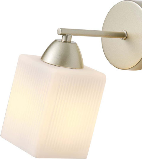 Eurolamp Madisson Μοντέρνο Φωτιστικό Τοίχου με Ντουί E27 Χρυσό 18x10x21εκ.