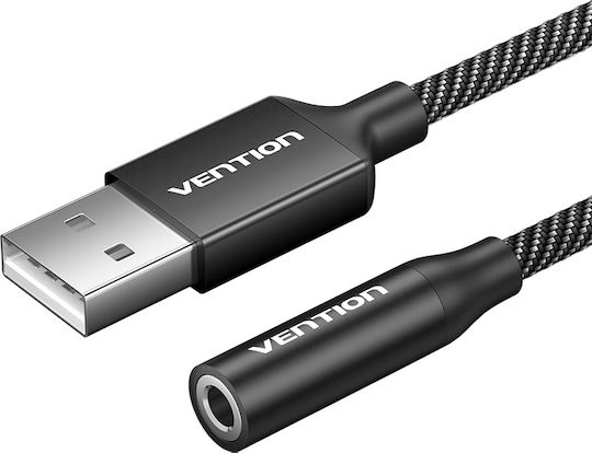 Vention Gome 1m Single-port Usb External Sound Card Black