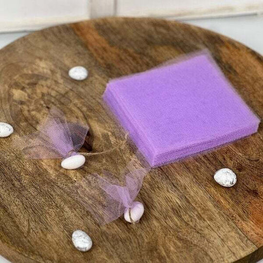 Tüll-Handtuch-Set/100 12×12cm Flieder
