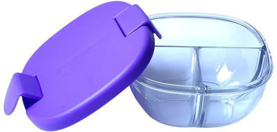 Yumbox Plastic Purple Lunch Box With Compartments
