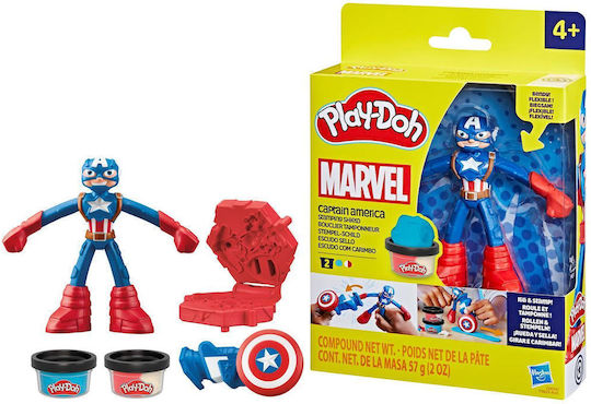 Hasbro Play-Doh Plasticină Set De Joc Captain America Pentru 3+ Ani 2 Buc
