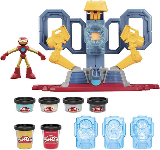 Hasbro Play-Doh Plasticină Set De Joc Iron Man Pentru 4+ Ani 6 Buc