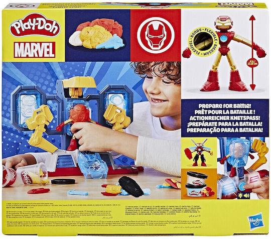 Hasbro Play-Doh Plasticină Set De Joc Iron Man Pentru 4+ Ani 6 Buc
